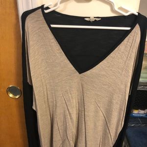 Madewell long sleeve color block shirt